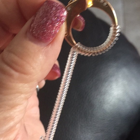 ROSE GOLD RING WITH WHITE SAPPHIRE - Picture 6 of 8